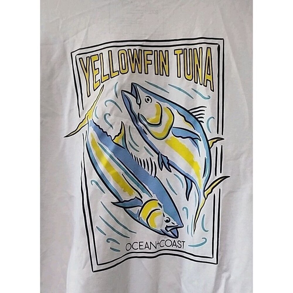 Ocean & Coast Men's T-Shirt Short Sleeve Yellowfin‎ Tuna Graphic 2XL New A105